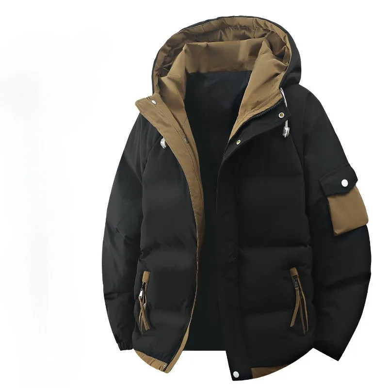 

Зимнее новое модное удобное утолщенное уличное пальто с капюшоном, мужская удобная повседневная одежда, теплая ветрозащитная куртка для мужчин