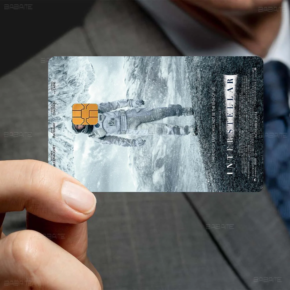 Classic Movie Interstellar Diy Credit Debit Card Sticker Party Sticker Decoration Waterproof Small Chip Card Skin Sticker