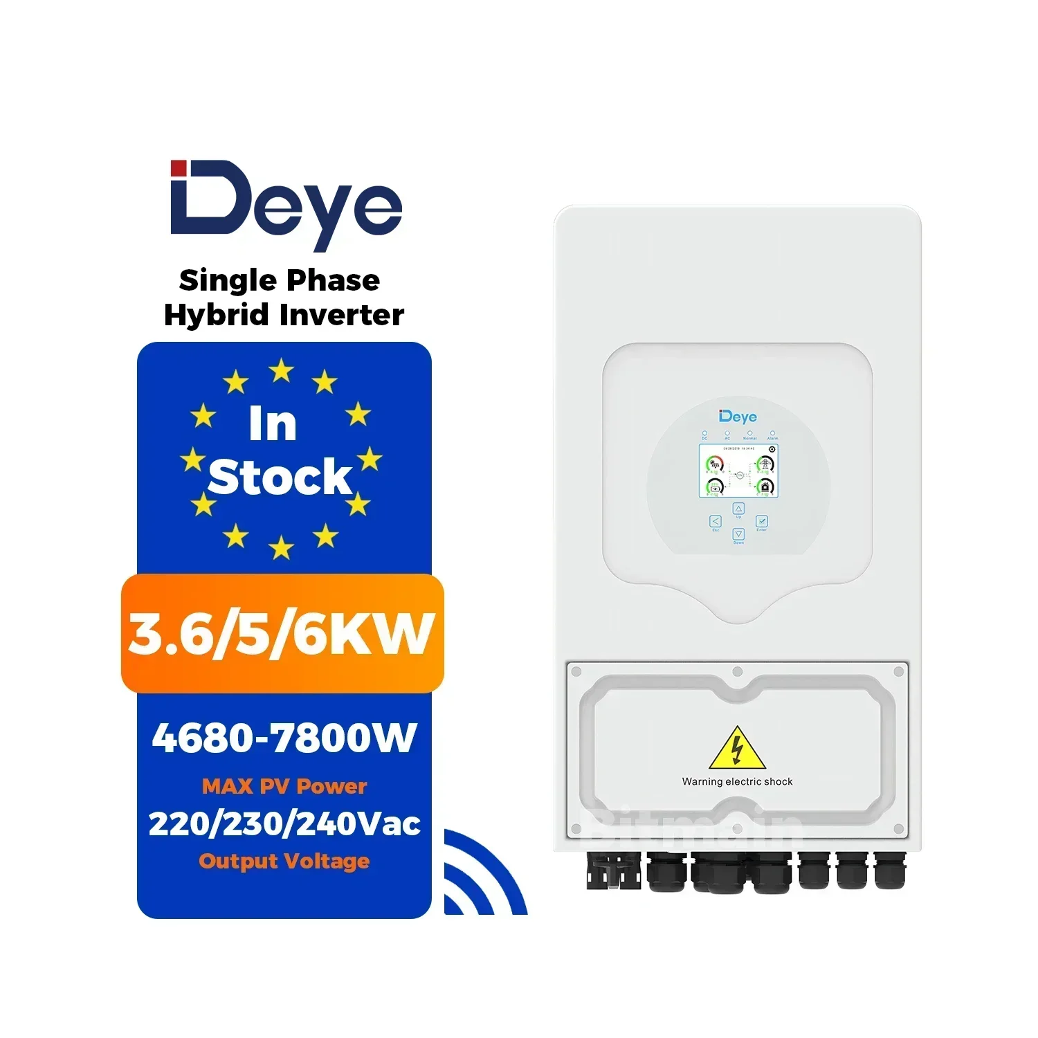 

Deye SUN-3.6/5/6K-SG03LP1-EU Однофазный инвертор накопления энергии