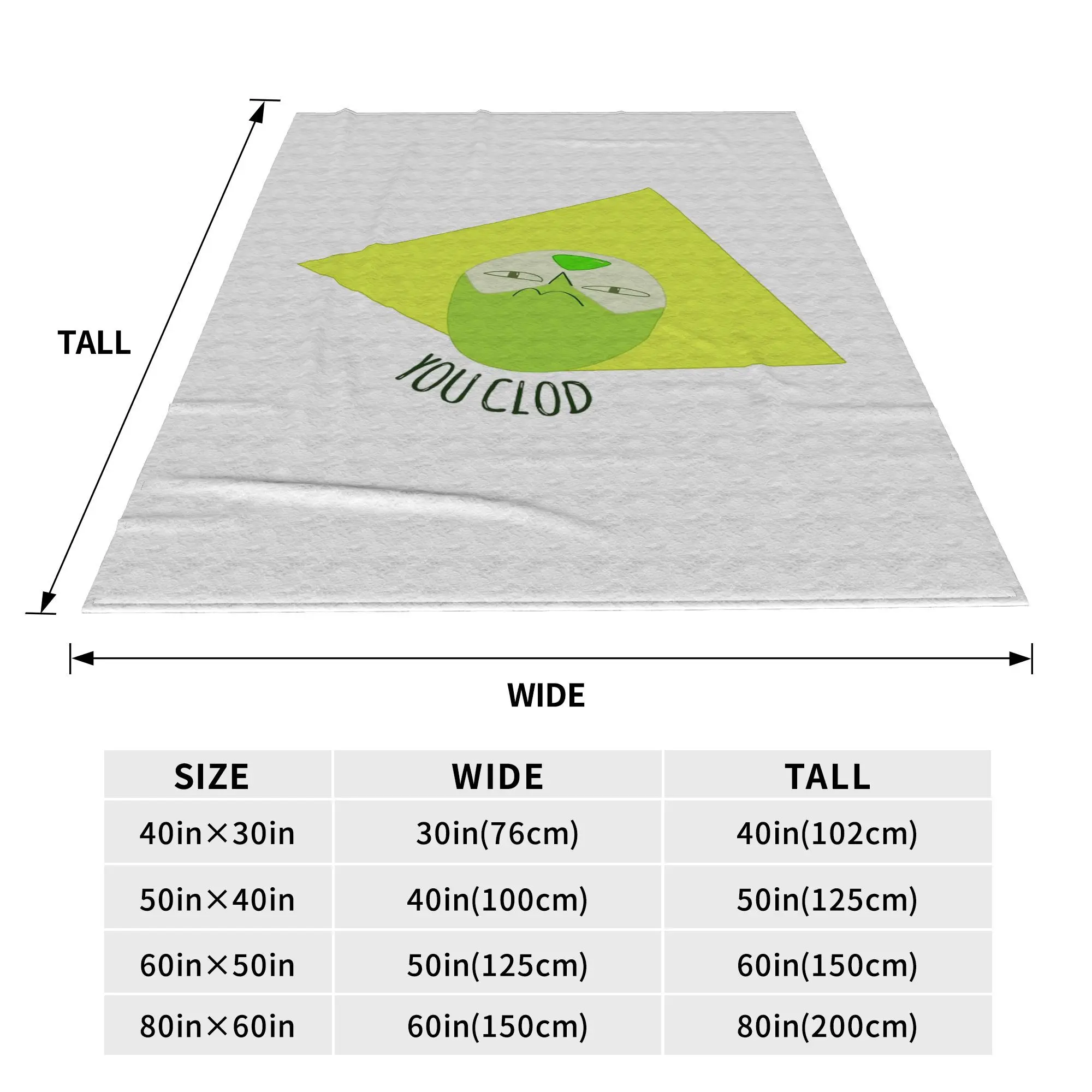 You Clod! Peridot Steven Universe. Blanket Soft Warm Flannel Throw Blanket Bedspread for Bed Living room Picnic Travel Home Sofa