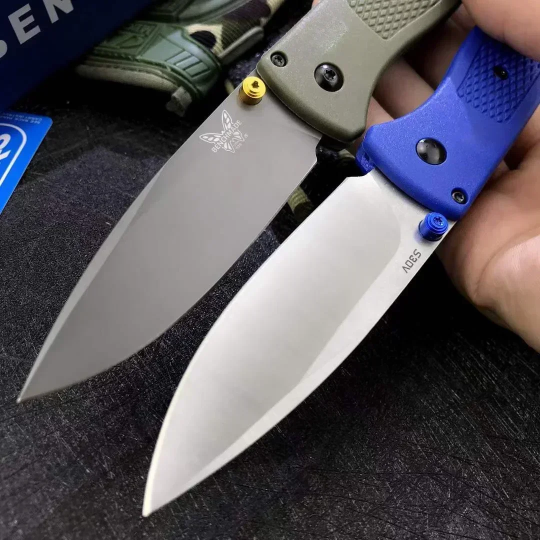 Folding BM 535 Desert/Blue Bugout EDC Pocket EDC Knife 440C Blade Nylon Fiber Handle Hunting Camping Hiking Cutting Gifts Tools