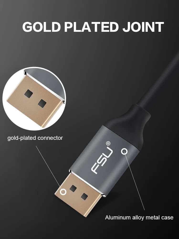 Displayport Cable 144Hz 1.2V 4K 60Hz HD DP to DP Adapter Video Display Port Cable for HDTV Projector laptop 1M 1.5M 2M 3M 5M