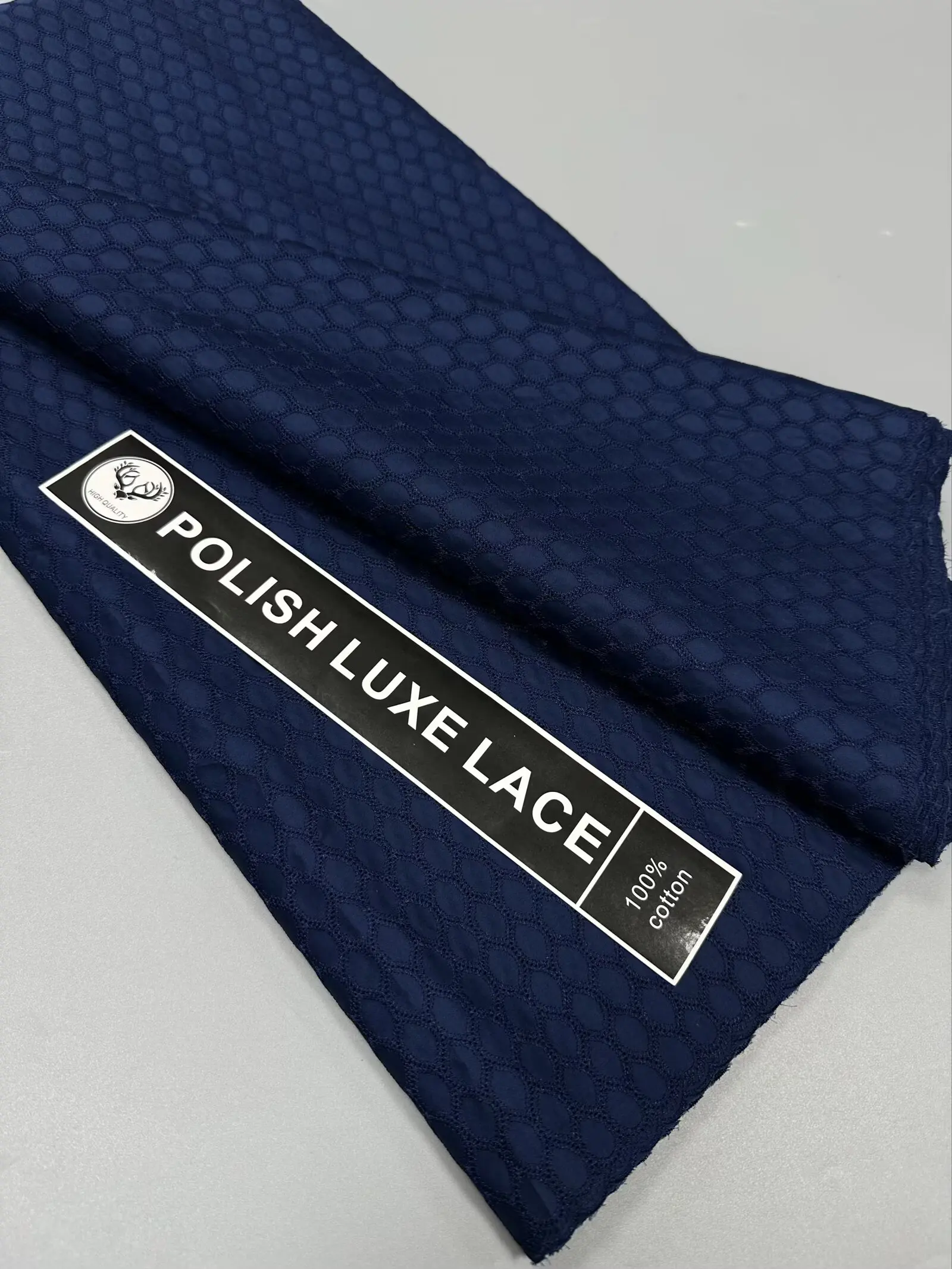 

Роскошная африканская польская кружевная ткань, 100% хлопок, белая вышивка во французском стиле для платьев, мужчин и женщин, нигерийский дизайн 2025