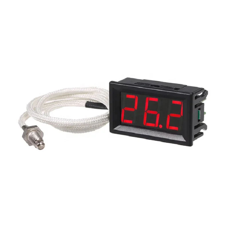 Customized DC Digital Tube LED Display Thermometer 12V Thermometer K Type Rod Thermocouple Tester 30~800 Thermograph