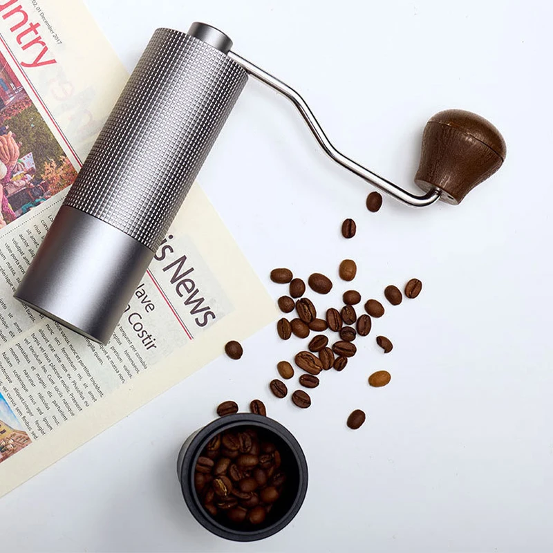 For Kitchen Portable Hand Espresso Coffee Milling Tool Manual Coffee Grinder Hand Adjustable Steel Core Burr