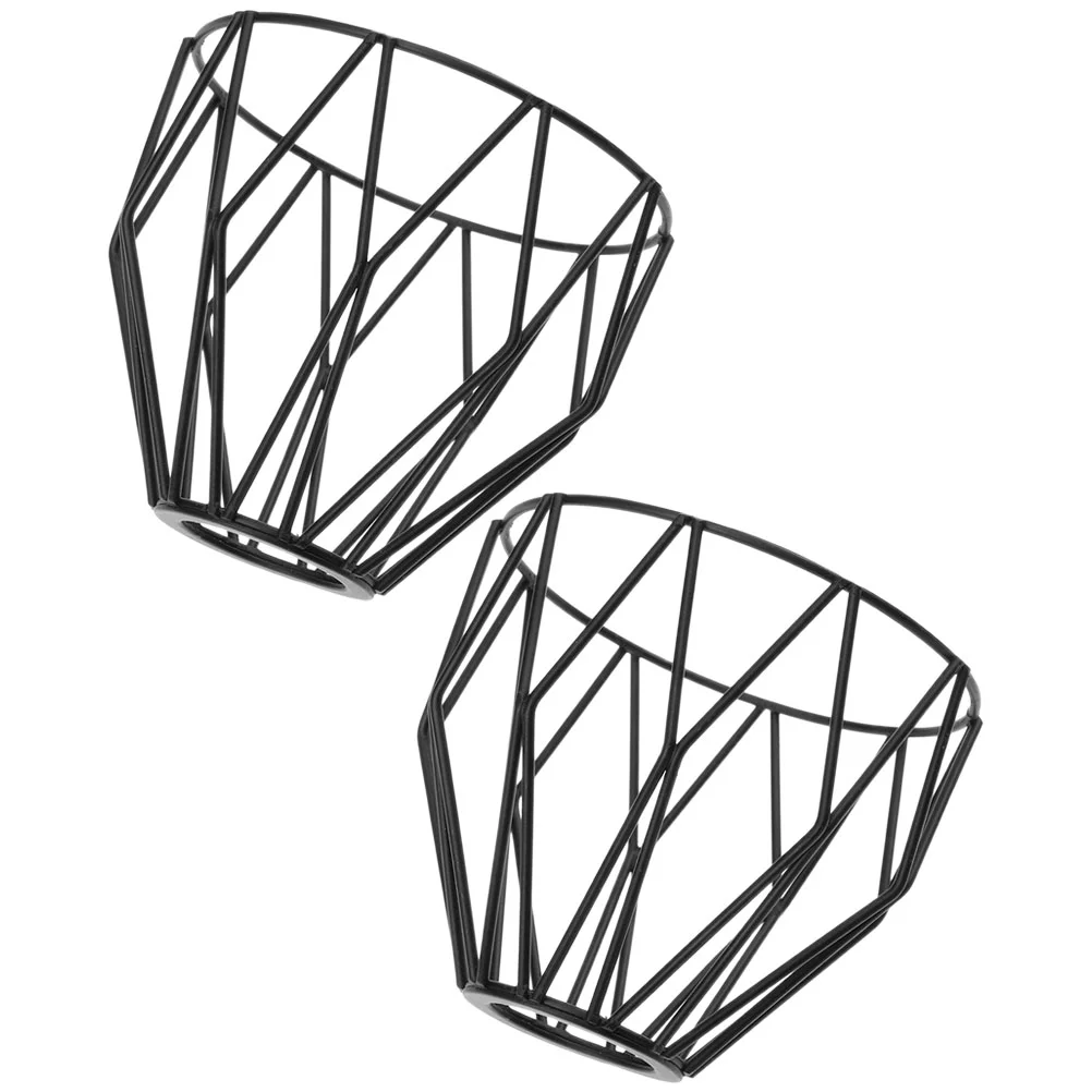 2 Pcs Lampshade Hanging Replacement Light Bulb Cover Pendant Cage Shades Only Covers for Bare Ceiling