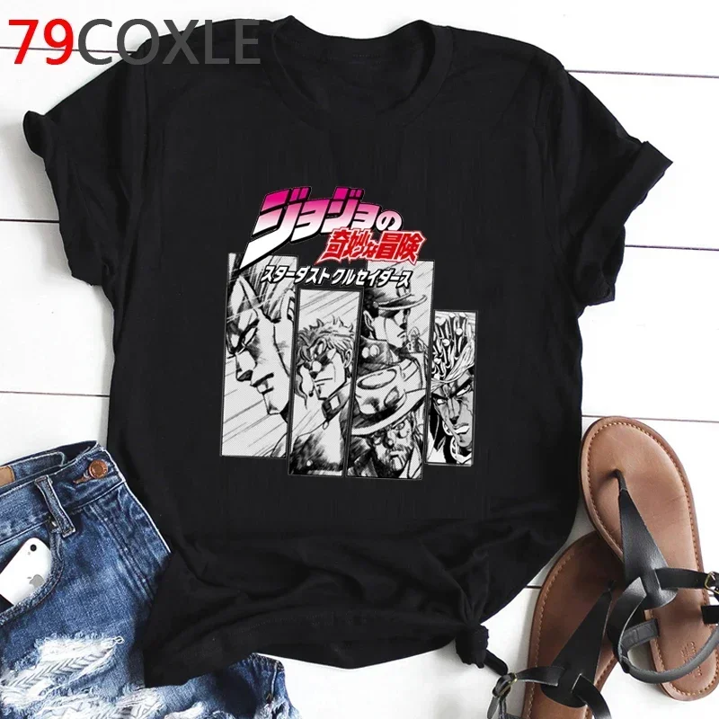 Jojo Bizarre Adventure top women anime funny t-shirts female anime streetwear manga clothes