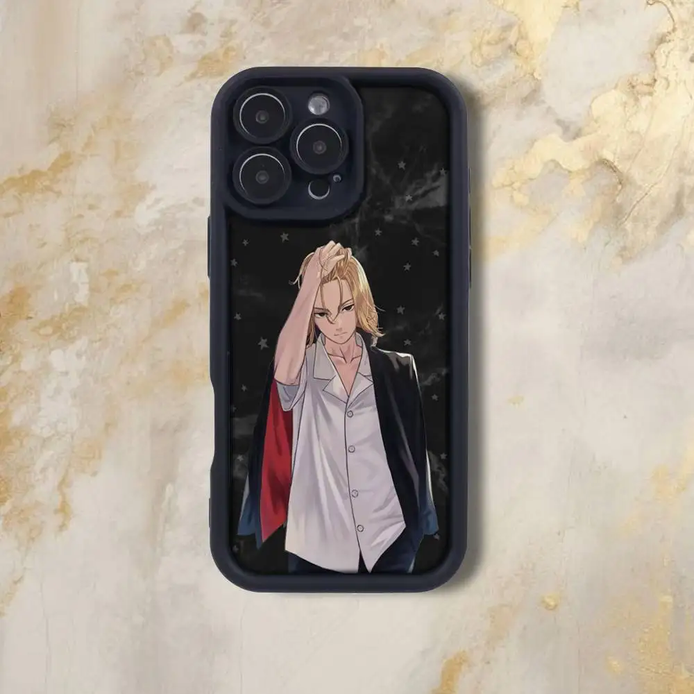 Coque de téléphone Tokyo r-vengeance Anime pour iPhone 17,16,15,14,13,12,Pro,Max,Plus,E,SE4,Air, émeri noir, couverture complète en TPU