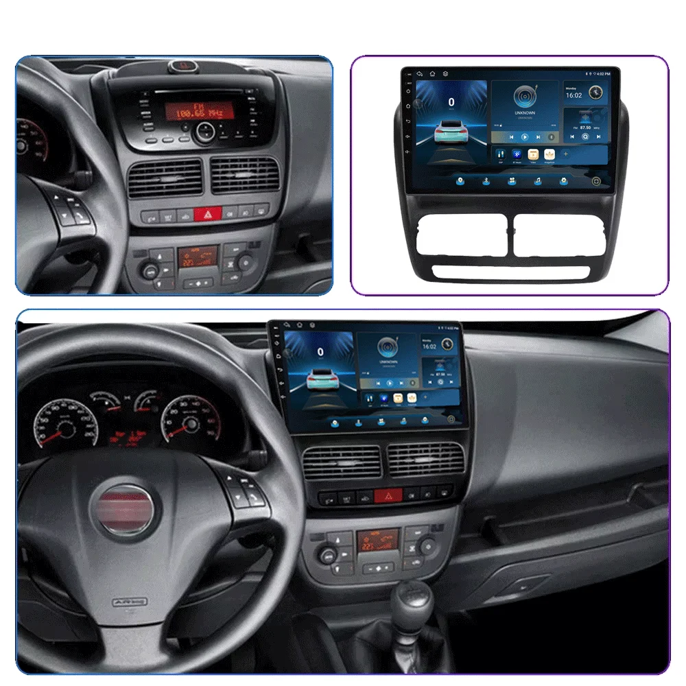 Android 16 Car Radio For FIAT Doblo 2010 2011 2012 - 2015 Navigation GPS Multimedia Video Player Stereo Carplay+auto WiFi+4G BT