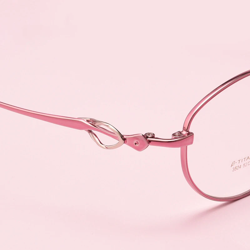 YIMARUILI-gafas Retro ovaladas para mujer, anteojos de aleación de alta calidad, ultraligeros, gafas graduadas ópticas, montura 3524X