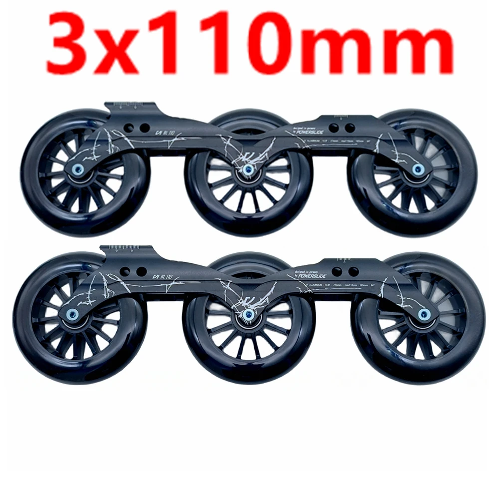 Darmowa wysyłka speed skate frame 3x110mm z zamontowanymi kołami 110x24mm 85a
