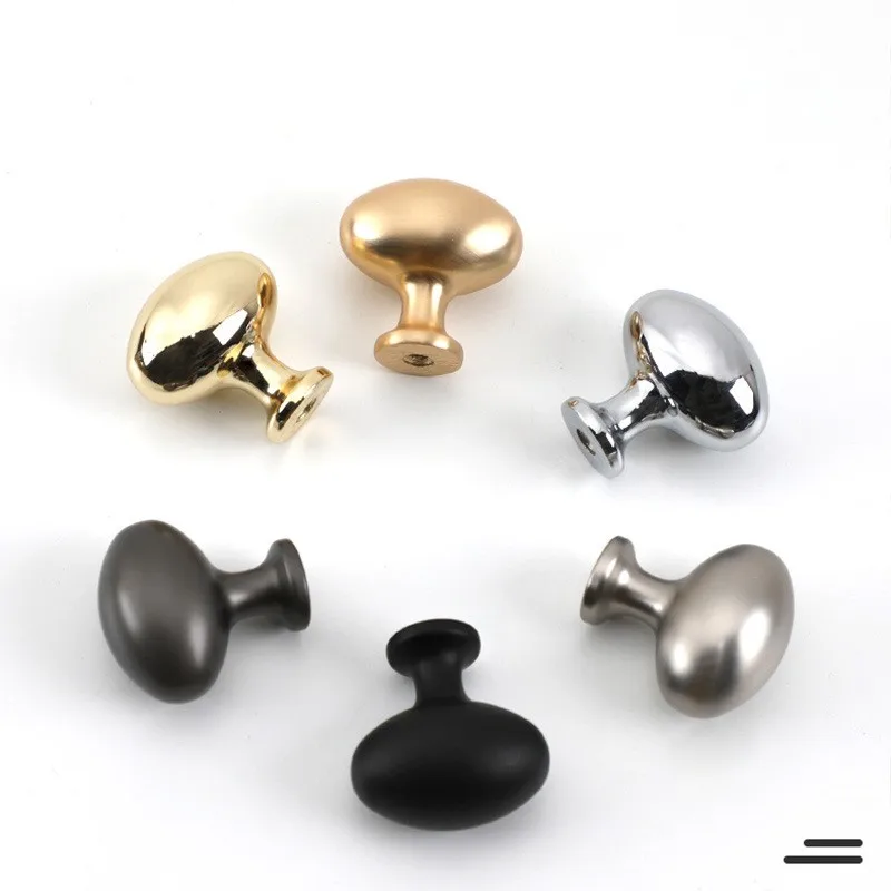 Nordic Pigeon Egg Shape Furniture Handles Oval Zinc Alloy Cabinet Knob  Drawer Pulls Doors Knob Cute Home Decoration Handles