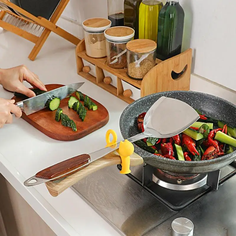 Cat Spatula Holder Cat Shape Spoon Cooking Holder Anti-scalding Spatula Rest Bracket Clips For Home Kitchen Restauran Use
