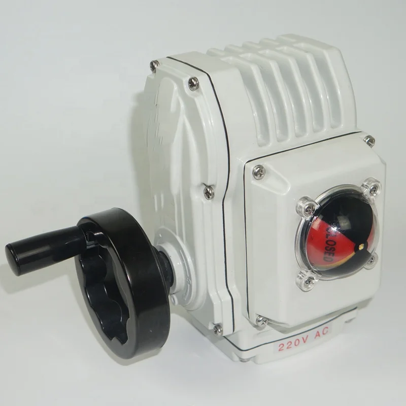 تشغيل/إيقاف نوع AC110V/220 فولت/380 فولت DC24V نصف كروية قمة صمام التحكم الكهربائي المحرك مع عقارب #6