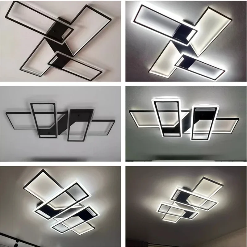 

Aluminum White/Black Ceiling Light New Modern Led Chandeliers For Living Dining Room Bedroom Nordic 85V-260V With Remote Control