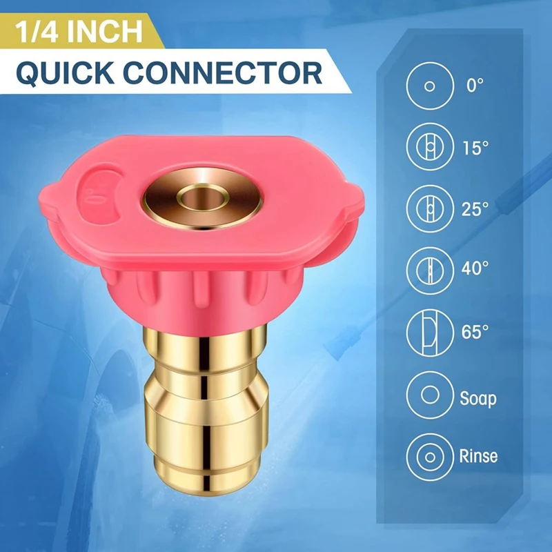 

3Sets 7Pcs Pressure Washer Nozzle Set,4000 PSI Power Washer Nozzle Tips With Nozzle Holder,1/4Inch Quick Connect, 2.5GPM