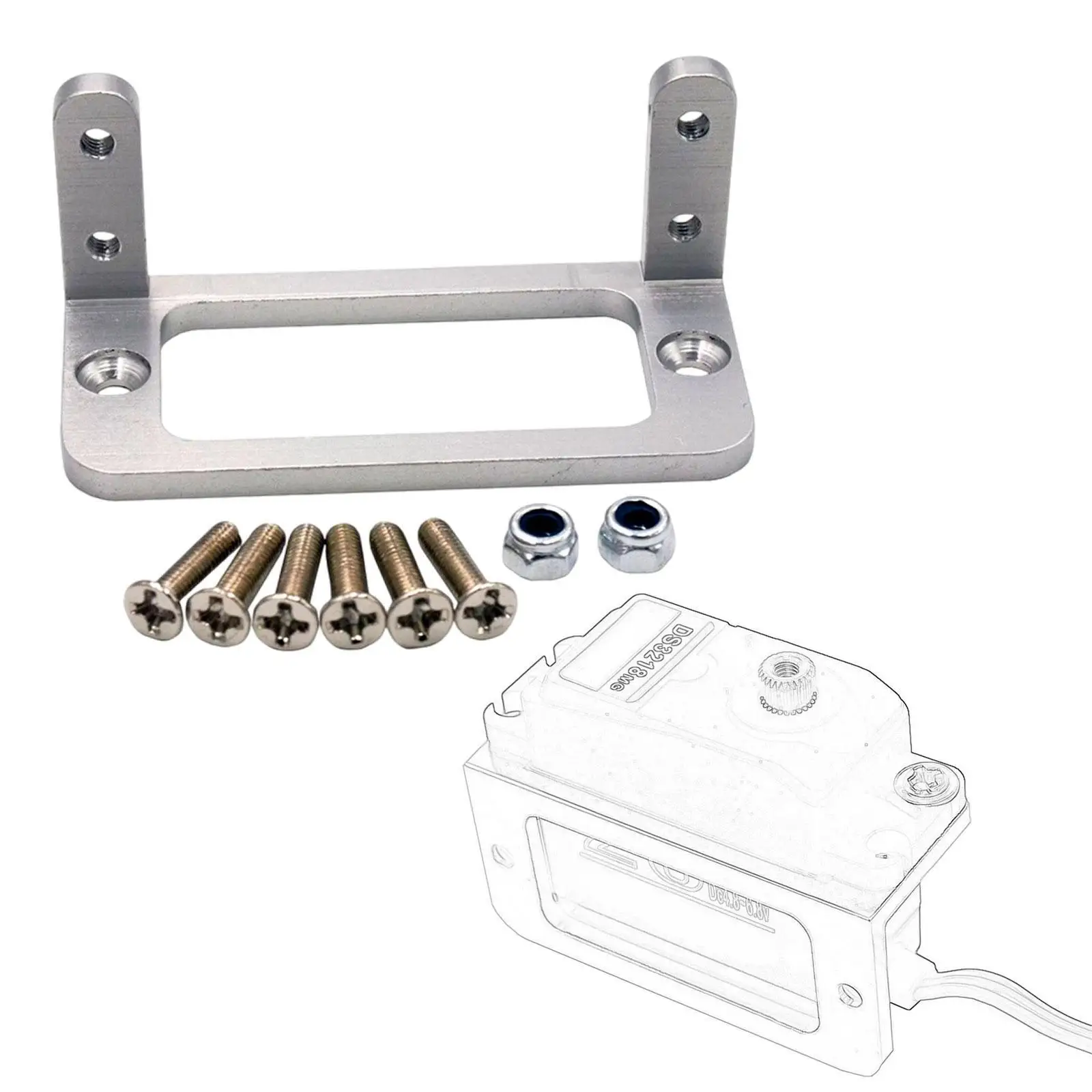 Steering Servo Mount,Servo Stand,Sturdy Spare Parts Fitments,Servo Bracket,Aluminum Alloy for S3003 RC Boats Toy