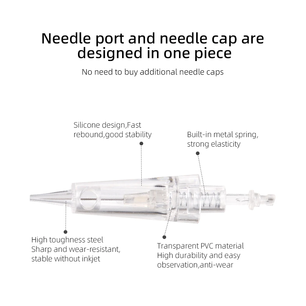 BORALA 50Pcs Disposable Sterilized Tattoo Cartridge Needles 1R 3R 5F for Eyebrow Lip Eyeliner Permanent Makeup Tattoo Supplies