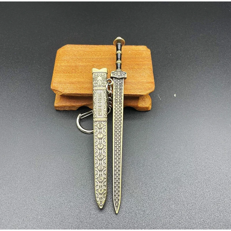 22cm Fake Metal  Sword Knife Medieval Decoration Deco Weapons Mini Japanese Chinese Crafts Offices Accessories Miniature Items