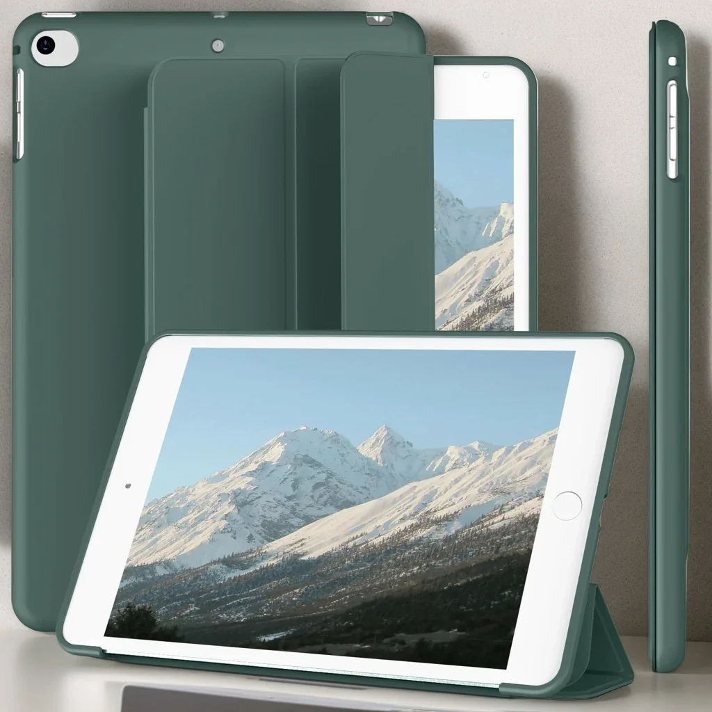 GEFENIS For IPad Mini 5 2019/ Mini 4 3 2 1 7.9 Inch, Soft Silicone Shell Trifold Stand Folio Smart Case For IPad Mini 5 4 3 2 1