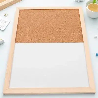 لوحة رسائل الفلين مادة خشبية ممتازة مؤطرة لوحة عرض مذكرة صور جدار ديكور عملي متعدد الوظائف للمنزل #6