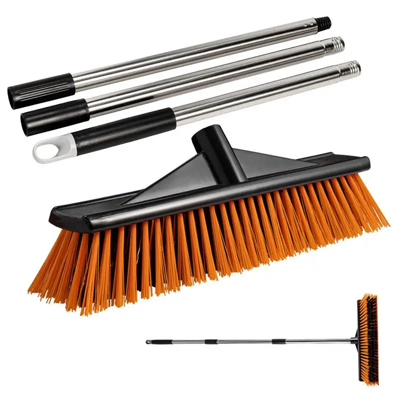 Stiff Bristle Shower Scrubber Scrubbing Floor Broom Outdoor Sweeping Brush For Portable Outdoor Sweeping Floor Scrub Brush Grout