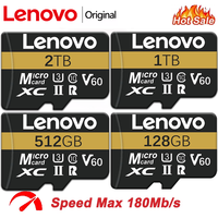Lenovo 2TB 1TB SD Card UHS-I U3 Military-Grade Waterproof for Outdoor/Extreme Sports - Dustproof X-Ray Proof & 5-Year Warranty