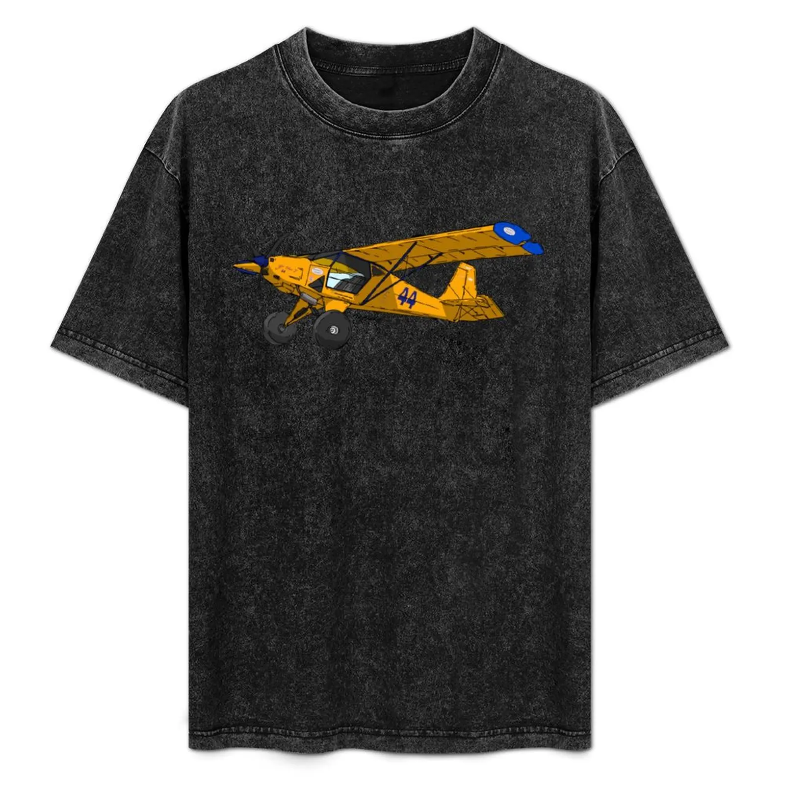 Just Aircraft Wild West 44 Yellow T-Shirt Soft Basic Cotton Short Sleeve Tee