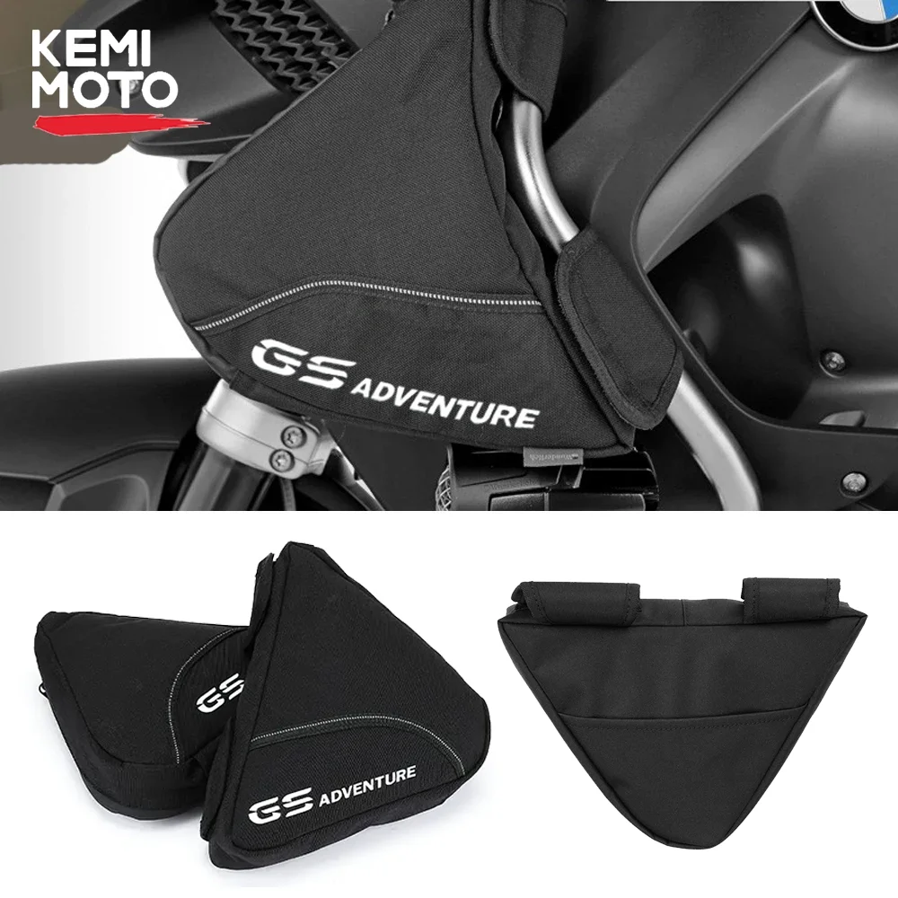 

Crash Bar Tool Bags For BMW BMW R1200GS Adventure R1250GS GS ADV Storage Glove Phone Key Motorcycle Accessories Black Frame Box