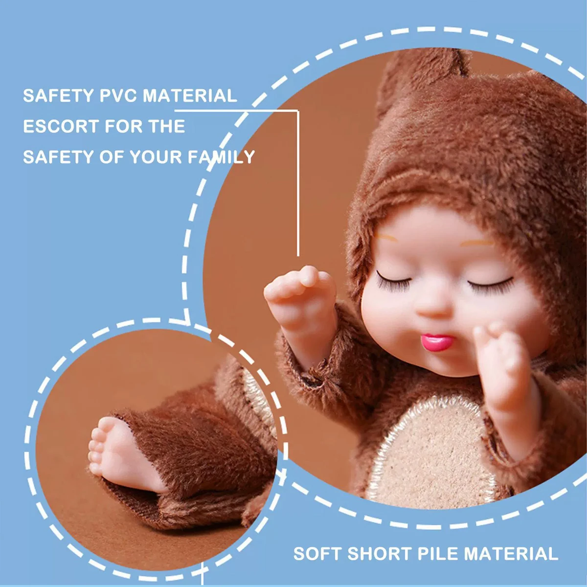 6 uds Mini muñecas ropa de animales lindos muñecas de la serie de moda conjunto de muñecas de renacimiento de simulación lindas muñecas pequeñas regalos de cumpleaños perfectos