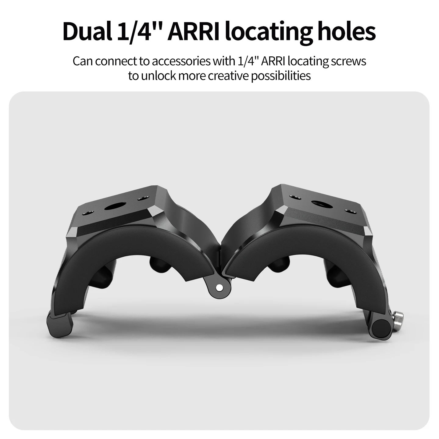 Doppelte 1/4-Zoll-ARRI-Positionierungslöcher, Schnellverschlusshalterung für 19–30 mm Selfie-Stick für DJI Osmo Insta360 GoPro Action-Kamera Vlog – Detail 3