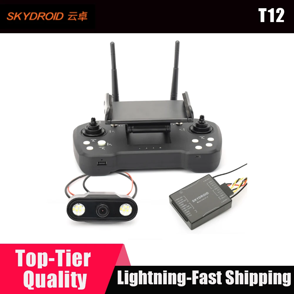 

Skydroid T12 2,4 ГГц 12-канальный пульт дистанционного управления с приемником R12/мини-камерой/20 км передача цифровых карт для машины защиты растений