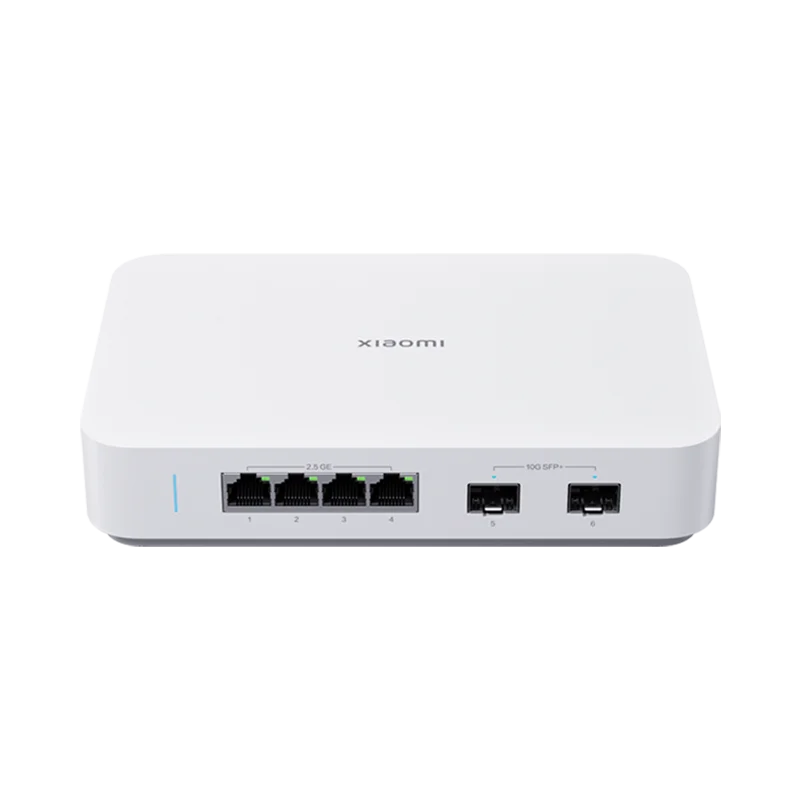 NEW Xiaomi Mi 10G Ethernet Switch 4×2.5G+2×10GMbps Mini Network Switches VLAN Ethernet Splitter Lan Router 6 Ports Hub Switch