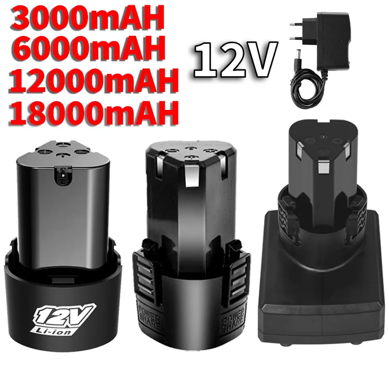 

Large Capacity 18000mAh 12V Rechargeable Lithium Battery Li-ion for Electric Drill,Screwdrivers, Angle Grinders, Power Tools