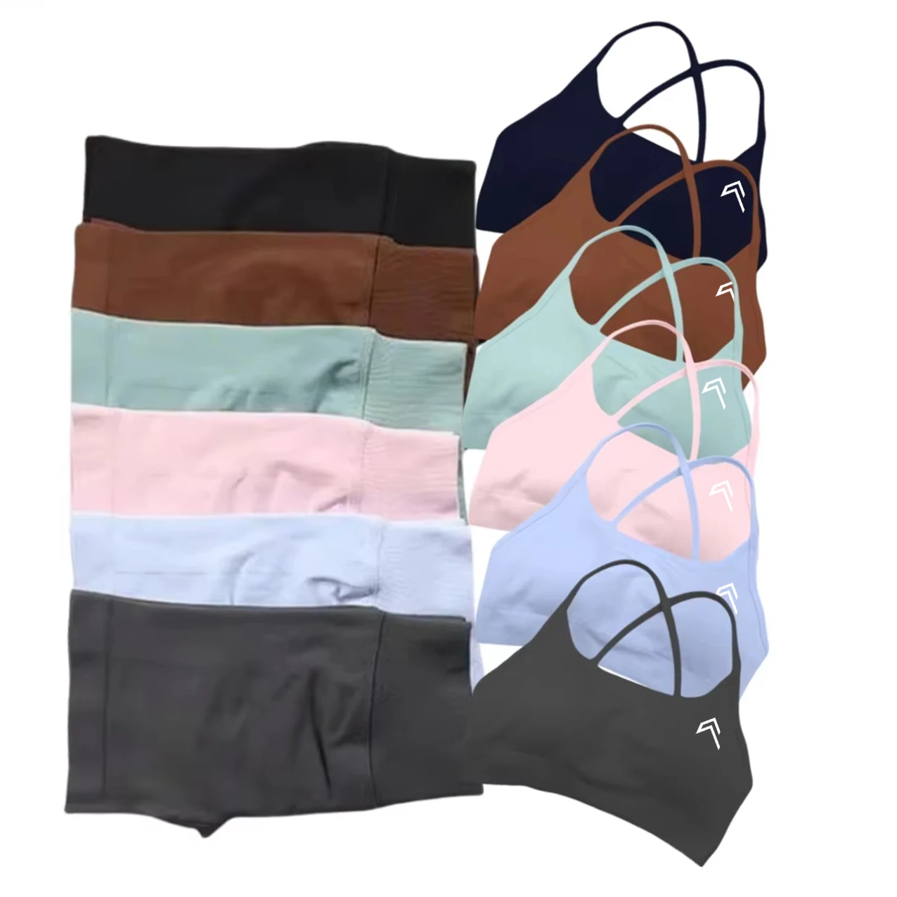 

Yoga Suit Women's 2-piece Gym Training Leggings and Neck Tank Yoga Fitness Clothes Pilates Clothing Exercise Sportswear