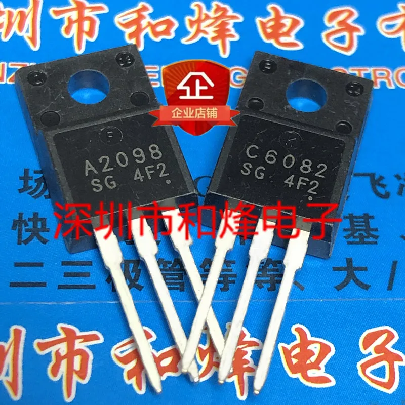 5PCS-10PCS 2SA2098 2SC6082 A2098 C6082 TO-220F บนสต็อกใหม่และ Origjnal