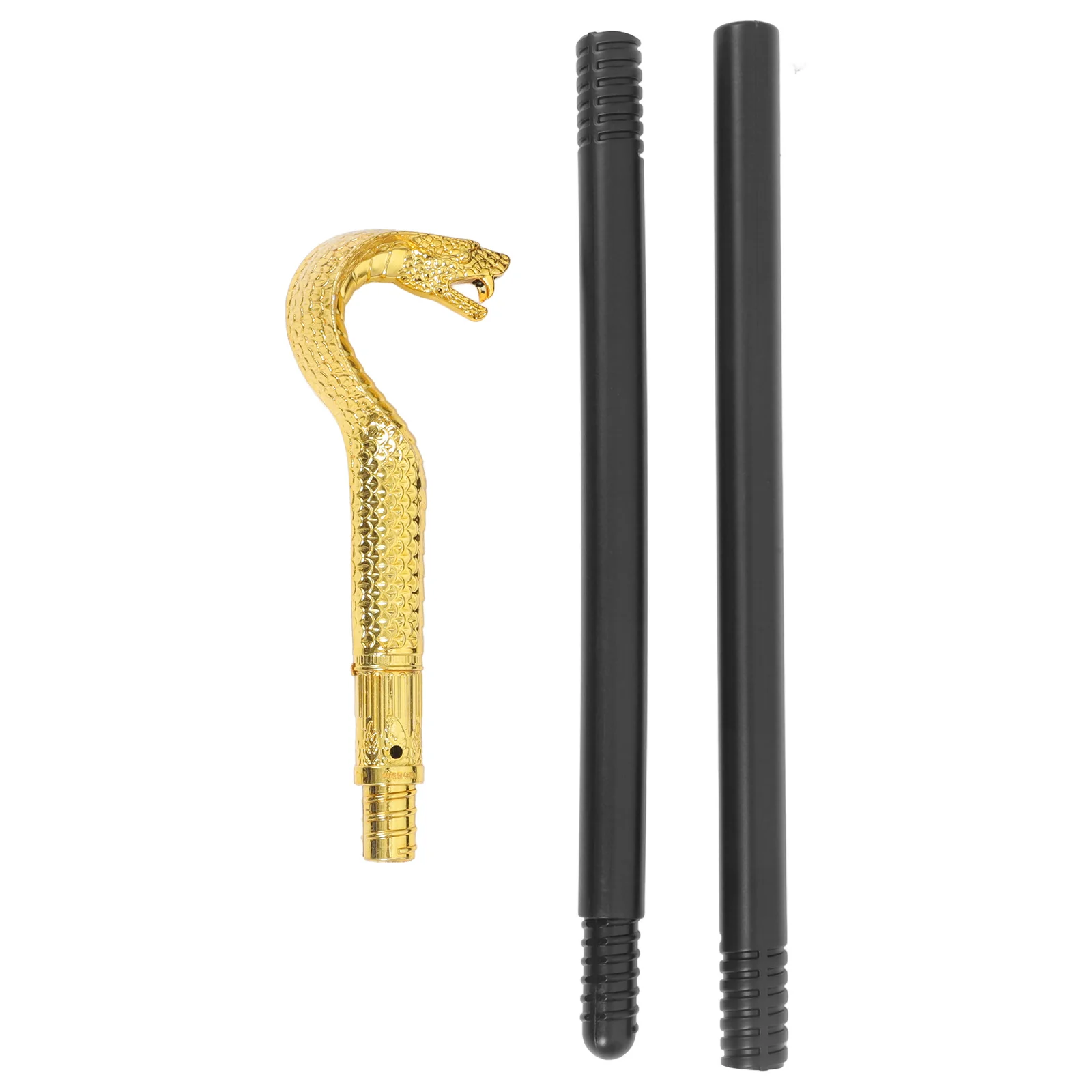 Egyptian Pharaoh Snake Head Cane Exquisite Pretend Play Scepter Walking Stick Halloween Cosplay Accessory Prop Decorative Cane