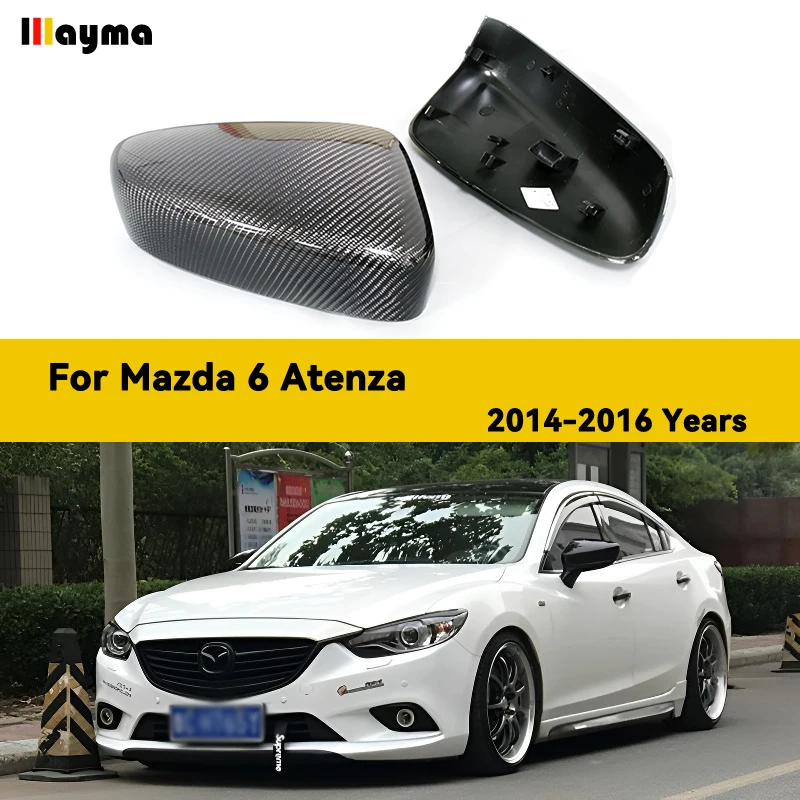 

Replacement Style Carbon Fiber Car Side Rearview Mirror Cover Caps for Mazda 6 2014 2015 2016 M6 Atenza