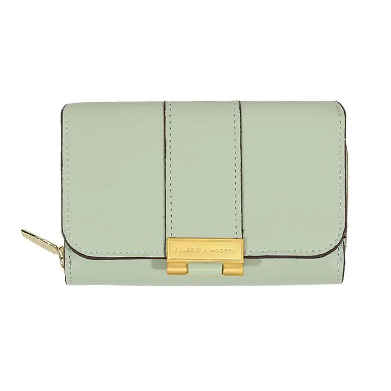 

PU Material Wallet Short Style New Korean Edition Simple And Fashionable Zero Wallet Buckle Zipper Multi Card Card Bag Purses