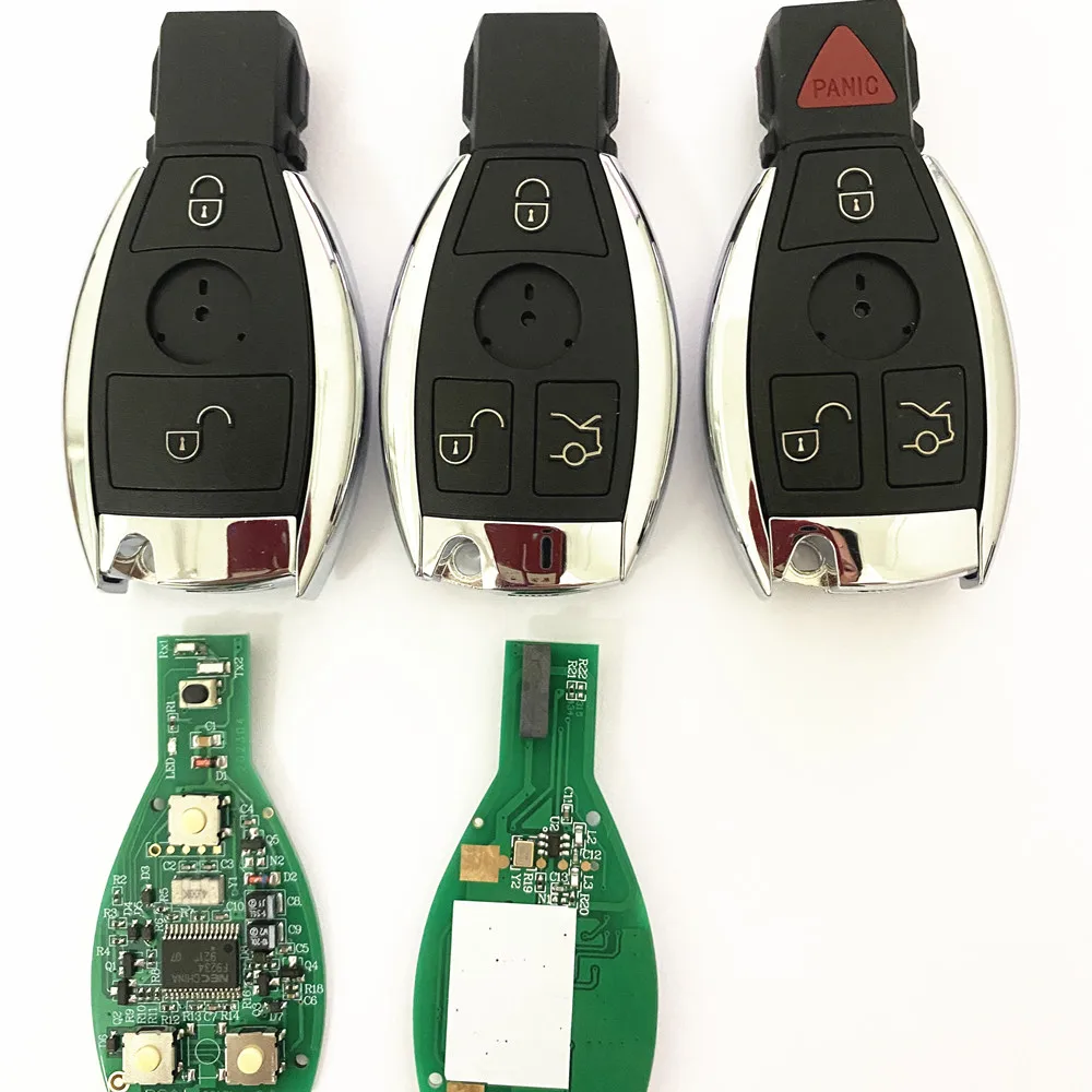 for BGA Style 3/4 Buttons Remote Car Key 433MHz  for MB Mercedes BENZ C E S Supports Original NEC BGA Fob