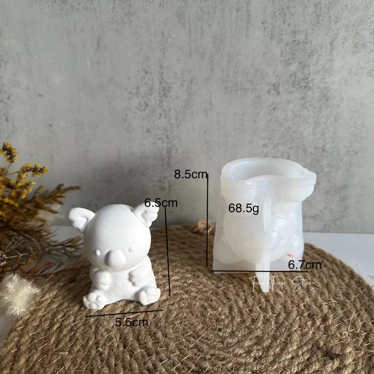 DIY Cute Cartoon Frog Koala Scented Candle Silicone Mold Handmade Plaster Drops Glue Animal Candle Diffuser Stone Making Tool