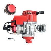 49cc Engine 2-Stroke Gas Petrol Motorized Bicycle Bike Pull Start Motor w/Transfer Box Red Fit For Mini Quad Dirt Bike ATV