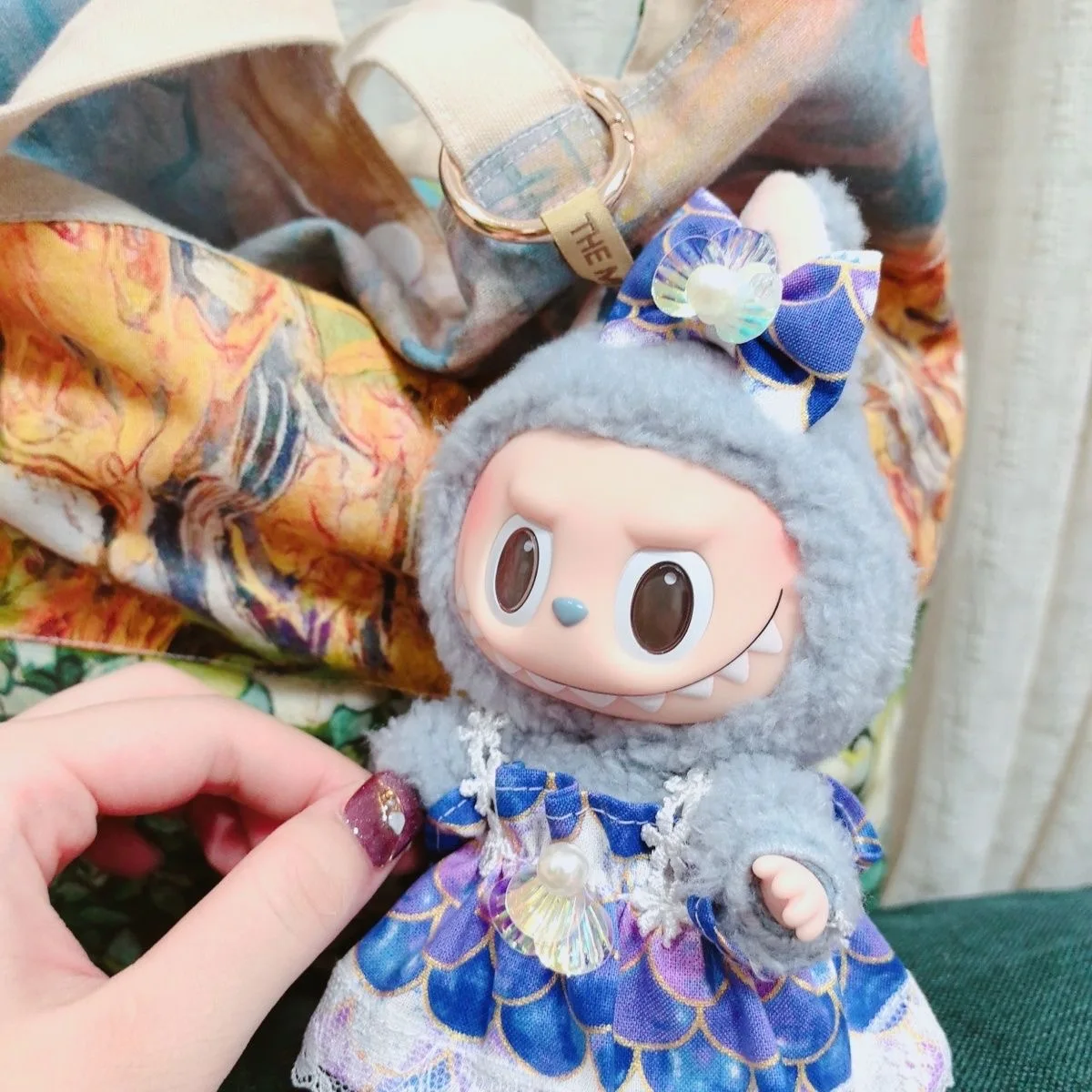 

Labubu Clothes 17cm Doll Clothes Mermaid Dress With Hair Accessories Outfit For LABUBU Pendant Vinyl Toys Accessories