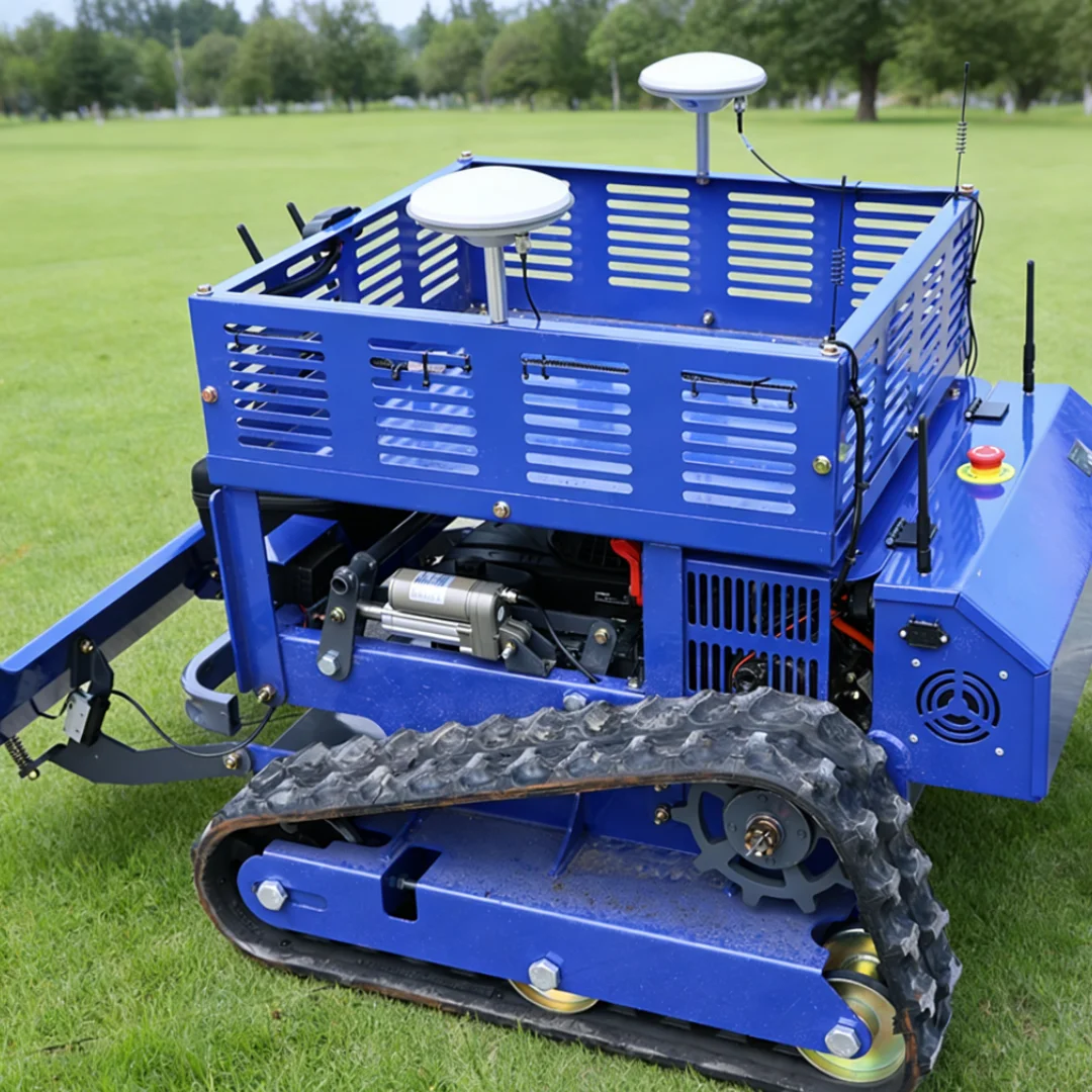

Customized tracked lawn mower remote control lawn mower robot suitable for farm, orchard, dam, field and grass restoration
