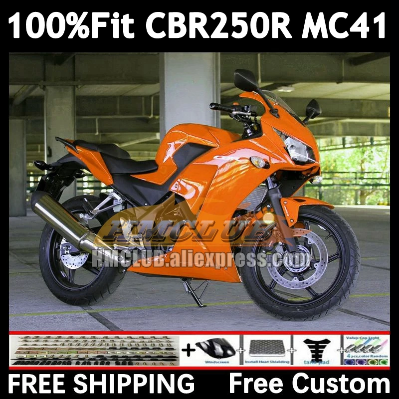 Injection For HONDA CBR250 R CBR250R MC41 11 12 13 14 15 100No.122 CBR 250R 250 R 2011 2012 2013 all orange 2014 2015 Fairings