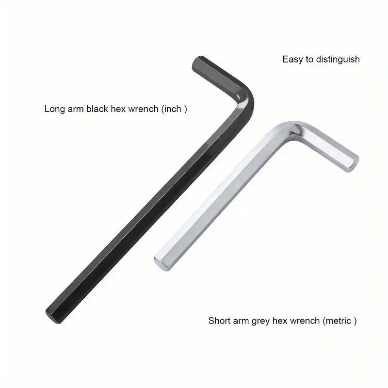 1 Set of 30 Hex Key Wrenches 15 Long Arm SAE 15 Short Arm Metric Chromium Vanadium Steel L Shaped Storage Box Household Tools