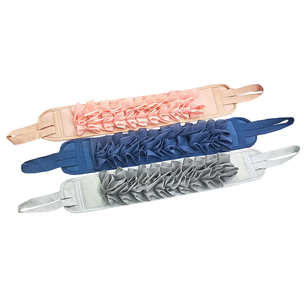 

3 pcs Back Scrubber Shower Pull Strap Gentle Mesh Textured Fabric Exfoliating Bathing Tool Long Washcloth Loofah Bath Supplies
