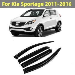 For Kia Sportage R 2012 2013 2014 2015 2016 Window Visor Sun Rain Deflector Guard Awnings Shelters Adhesive Cover Trim