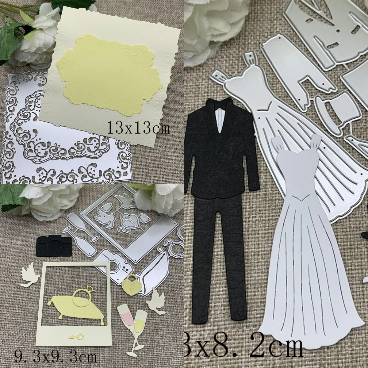 

Новые металлические вырубные формы для свадебных открыток с кружевным узором, трафареты для скрапбукинга, альбомов, бумажных открыток и тиснения