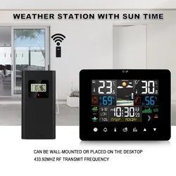 Sveglia per stazione meteorologica Wireless, termometro, igrometro, Touch Screen, sensore, alba e tramonto, igrotermografo